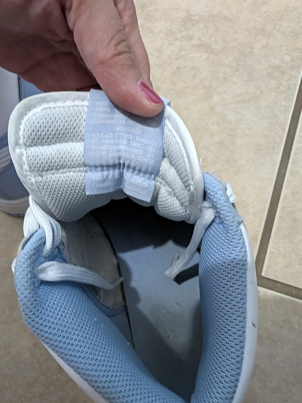 Nike Women's High-Top Sneakers in Light Blue & White
